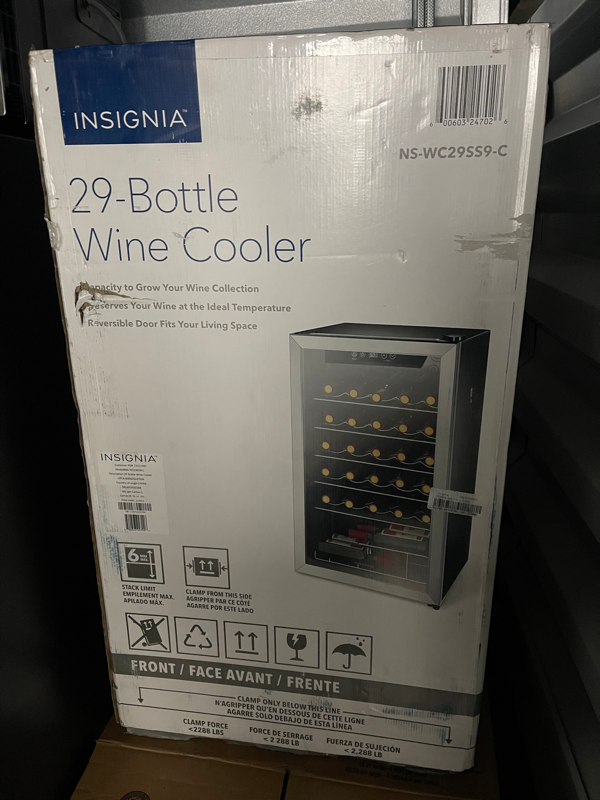 insignia 3.2 cu ft 29 bottle freestanding wine cooler